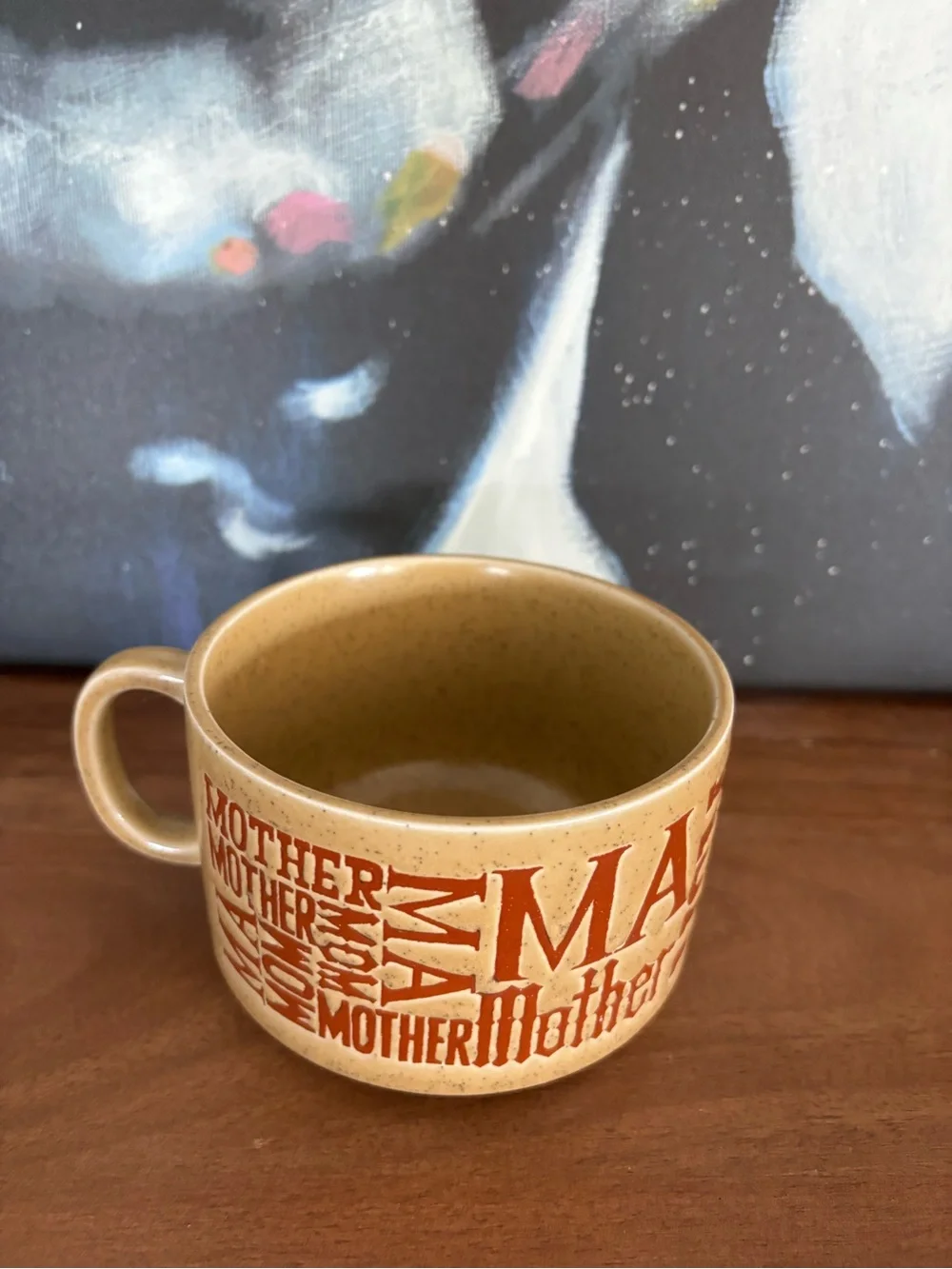 Rustic Tan 'Mother' Ceramic Coffee Mug